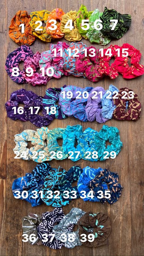 Batik scrunchie *Please note that all material is hand dyed, and therefore each scrunchie may vary slightly in color and design. Beach Gift Ideas, Hair Tie Accessories, Scrunchie Hair, Gift Ideas For Her, Headband Hair, Tropical Beach, Scrunchie Hairstyles, Hair Tie, Headband Hairstyles