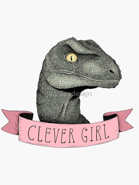 "Clever Girl" Sticker by agrapedesign | Redbubble Clever Girl Jurassic Park, Raptor Dinosaur, Apple Watch Face, Dinosaur Stickers, Apple Watch Faces, Dinosaur Kids, Girl Stickers, Jurassic Park, Girls Trip