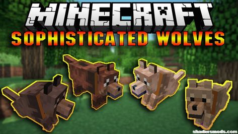 Sophisticated Wolves Mod for Minecraft 1.12.2 Minecraft Web, Mods In Minecraft, Minecraft Textures, Minecraft Wolf, Pet Wolf, Tiny Turtle, Pocket Edition, Minecraft 1, Minecraft Mods