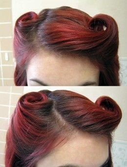 Victory Roll Hair, Cabelo Pin Up, Vintage Hairstyles For Long Hair, Pinup Hair, 1940s Hairstyles, Victory Rolls, Roll Hairstyle, Rockabilly Hair, Vintage Wedding Hair