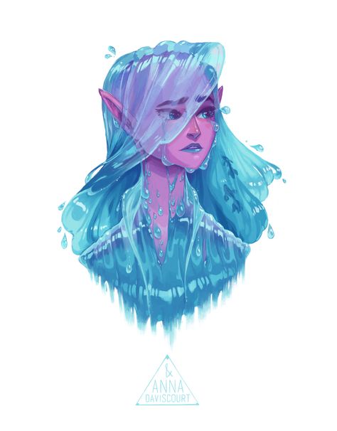 Water Nymph, Mermaid Painting, Dnd Art, Mermaid Art, Character Ideas, Bloopers, Dnd Characters, A Drawing, Character Portraits