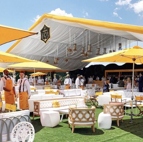 custom bar fronts and back with Veuve Clicquot branding and beautiful lounge furniture from Revelry Event Design Stage Management, Veuve Cliquot, Event Booth Design, Event Booth, Golf Design, Event Design Inspiration, Garden Deco, Corporate Party, Wedding Stage Decorations