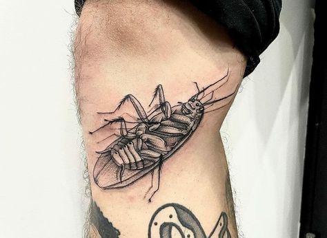 Cockroach Tattoos Cockroach Tattoo Design, Roach Tattoo Design, Roach Tattoo, Cockroach Tattoo, Cockroach Drawing, Ants Crawling Tattoo, Cockroach Illustration, Cartoon Cockroach, Hissing Cockroach Tattoo