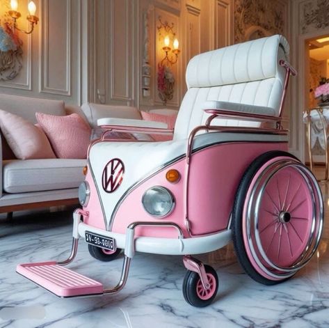 Decorate Wheelchair Ideas, Vw Buzz, Vintage Volkswagen Bus, Frame Mirrors, Walker For Seniors, Vw Ideas, Car Furniture, Wheel Chair, Vintage Volkswagen