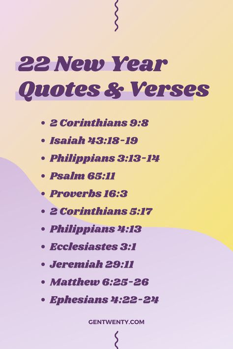 Starting off this new year as a Christian means a fresh opportunity to find inspiration and motivation through these quotes and bible verses. Which are your favorites? New Year’s Eve Bible Verses, New Year Verses From Bible, 2025 Bible Quotes, Christian New Year Goals, New Year Bible Verse Quote, New Year Scripture Quotes, New Year Same God, Bible Verse For The New Year, New Year Bible Verse Scriptures