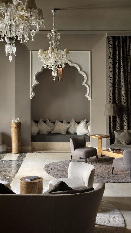 Contemporary Living Room Chairs, Moroccan Theme, Moroccan Bedroom, Indian Interiors, Moroccan Interiors, Indian Homes, Types Of Furniture, Moroccan Decor, Decoration Inspiration