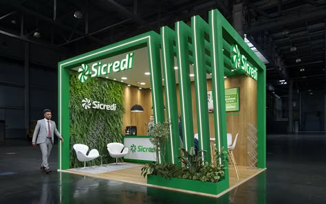 Event Design Branding, Food Stall Design, Small Booth, Event Booth Design, Stand Feria, Green Event, Exhibition Stall Design, Illustration Architecture, Architecture Exhibition