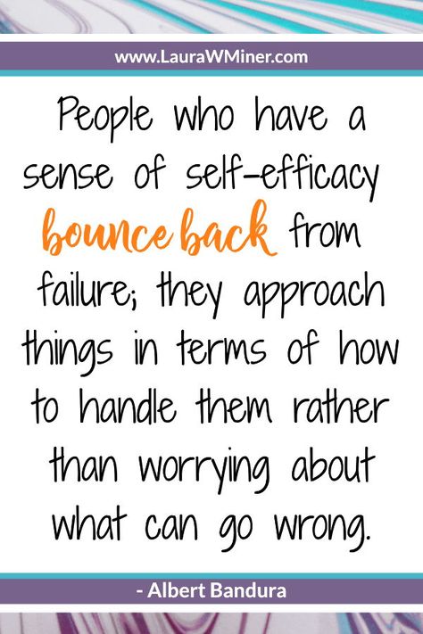 As one gains knowledge and confidence in a particular area, their self-efficacy improves, allowing them to approach things from a position of confidence instead of a position of worry or angst. Establishing a habit of lifelong learning is the antidote to worry and the key to developing a sense of self-efficacy that will repeatedly bounce back from every challenge or failure. #success #quotes #mindset #psychology Self Efficacy Activities, Self Efficacy Quotes, Confidence Is Key, Discipline Is The Highest Form Of Self Love, Education Is The Key To Success, Mindset The New Psychology Of Success, What Is Your Philosophy In Life, Positive Self Esteem, Self Efficacy