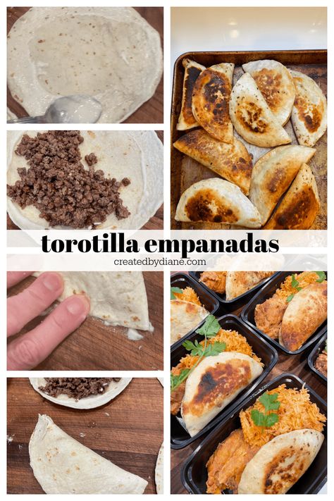 Corn Tortilla Empanadas, Tortilla Empanadas, Flour Tortilla Recipe Meals, Stuffed Tortillas, Taco Empanadas, Empanadas Easy, Dessert Empanadas Recipe, Bolillo Recipe, Mexican Empanadas