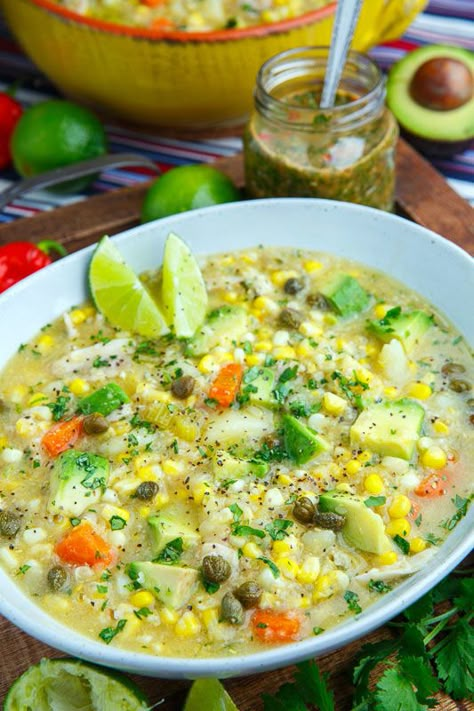 Ajiaco Soup, Colombian Chicken, Columbian Food, Chicken And Corn Soup, Columbian Recipes, Chicken And Corn, Colombian Recipes, Closet Cooking, Colombian Food