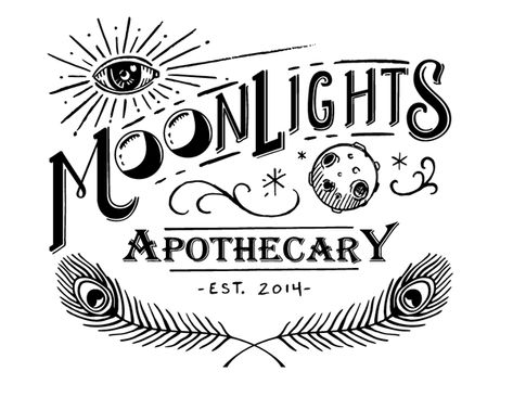 Moonlights Apothecary Logo on Student Show Apothecary Logo, Spell Kits, Sun Logo, Light Energy, Love Light, Ritual Candles, Game Master, Anatomy Reference, Typography Fonts