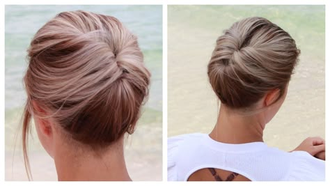 DIY Summer Hair Styles For Short To Medium Length French Rolls, Hairstyles Buns, Summer Hair Styles, Short To Medium Hair, Another Braid, Short Hair Updo Tutorial, Easy Hair Updos, Medium Short Hair, Long Hair Updo