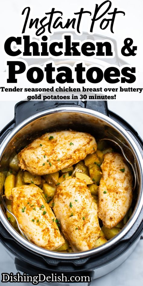 Pressure Pot Chicken Recipes, Chicken Recipes Instant Pot Healthy, Chicken Meal Instant Pot, Instant Pot Chicken And Potatoes Recipes Easy, Instant Pot Baked Chicken Recipes, Instapot Chicken And Sweet Potatoes, Instapot Chicken Meals, Instapot Recipes Dinners Chicken, Chicken Potatoes Instant Pot Recipes