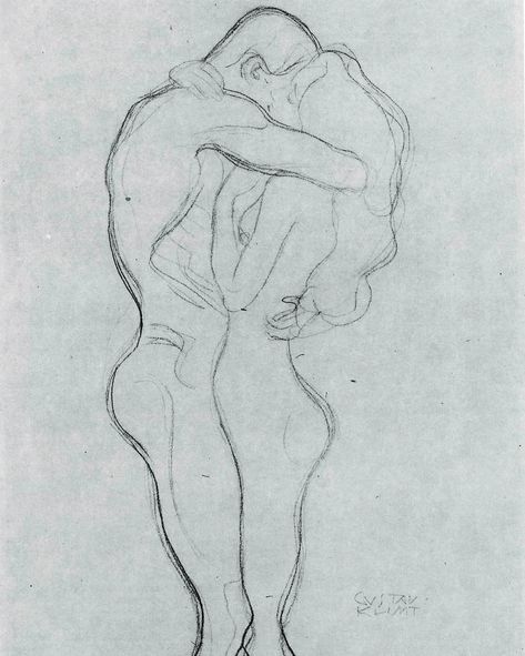 Just Art History | Gustav Klimt (1862-1918) 🇦🇹 “Embracing Couple” ( Sarılan Çift ),1914 🏛️Private Collection #gustavklimt #gustavklimtart #klimt… | Instagram Klimt Sketches, The Kiss Gustav Klimt Tattoo, Gustave Klimt The Kiss, The Kiss Gustav Klimt Fanart, Gustav Klimt The Kiss Quilt, Tantra Art, Gustav Klimt Art, Couple Sketch, Klimt Art