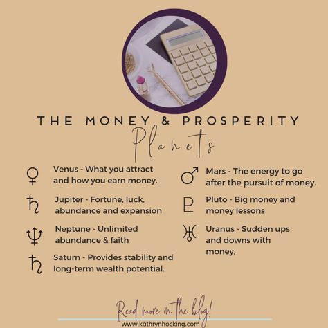 Money Astrology - How to determine your money potential in your chart Money Astrology, Neptune Astrology, Astrology Love Compatibility, Moon Sign Astrology, Astrology Signs Dates, Career Astrology, Astrology Calendar, Part Of Fortune, Money Lessons