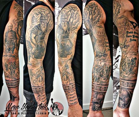 albanian tattoo Skenderbeu Tattoo Design, Islamic Tattoo Men, Albanian Tattoo Ideas, Skenderbeu Tattoo, Albanian Eagle Tattoo, Albania Tattoo, Illyrian Tattoo, Albanian Tattoo, Albania Flag