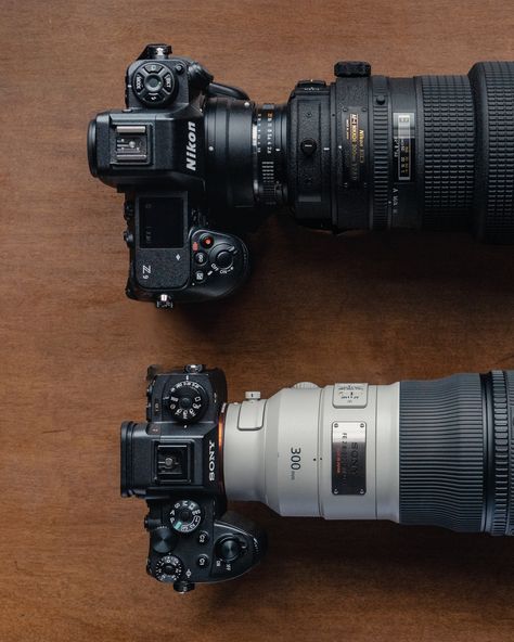 Here’s a comparison between two powerhouse setups: the Nikon Z9 + FX 300mm f/2.8 vs the Sony A1 + FE 300mm f/2.8 GM. Both are top-tier gear, but let’s talk about form factor and weight: Nikon Z9 + FX 300mm f/2.8: A beastly combo that’s known for its incredible build and durability. Nikon users love the solid, rugged feel, but that also means you’re carrying a bit more weight, especially with the hefty 300mm lens. Not for the faint-hearted but an absolute performer! Sony A1 + FE 300mm f/2.8 ... Z6ii Nikon, Nikon Z9, Iphone Image, Photo Dream, Nikon Camera, Classic Camera, Video Tips, Camera Nikon, Photography Gear