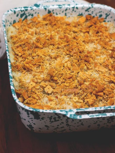 Crunchy Chicken Casserole - A Good Life Farm Flaky Chicken Casserole, Crunchy Chicken Casserole Recipe, Chicken Crunch Casserole, Chicken Spectacular Casserole, Creamy Cabbage Casserole, Crunchy Chicken Casserole, Creamy Cabbage, Best Eggplant Recipe, Cosmopolitan Cornbread