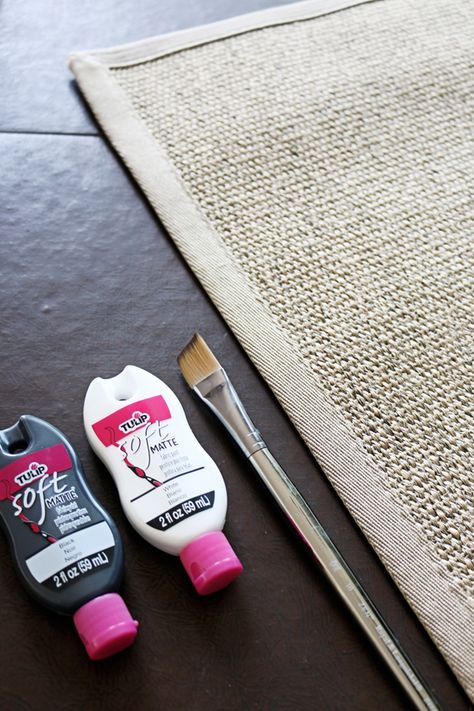 Painting A Rug Diy, Paint A Rug, Outdoor Rug Diy, Stencil Rug, Area Rugs Diy, Modern Outdoor Rugs, Rug Binding, Diy Rugs, When All Else Fails