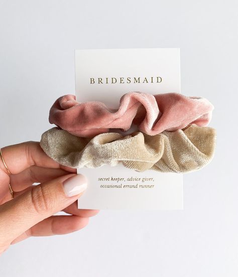 Bridesmaid Scrunchie, Bridesman Gifts, Maid Of Honor Gifts, Proposal Candles, Best Bridesmaid Gifts, Asking Bridesmaids, Maid Of Honor Gift, Bridesmaid Card, Bridesmaid Box