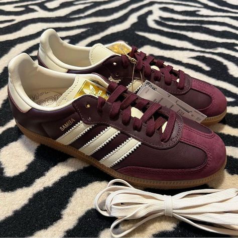 Brand New NWT Adidas Samba OG W Originals Sneakers... - Depop Red Sambas, Adidas Samba Og, Fits Inspo, Trending Sneakers, Swag Shoes, Red Adidas, Adidas Samba, Fit Check, Summer 2024