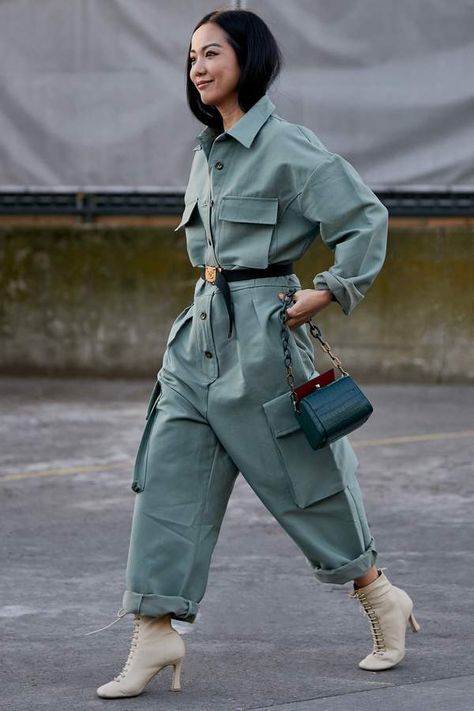 Utility Fashion: Everybody’s Wearing Utility Pieces | PORTER Tina Leung, Yoyo Cao, Look 80s, Mode Kimono, Paris Mode, Spring Capsule Wardrobe, Moda Paris, Paris Fashion Week Street Style, Elegante Casual