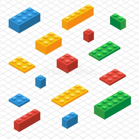 Do your self set of lego blocks in isometric view. DIY vector image , #Affiliate, #blocks, #isometric, #set, #lego, #vector #ad Lego Blocks Printable, Lego Poster, Lego Themed Party, Hand Drawn Arrows, Isometric Drawing, Lego Blocks, Lego Characters, Just Ink, Lego Room