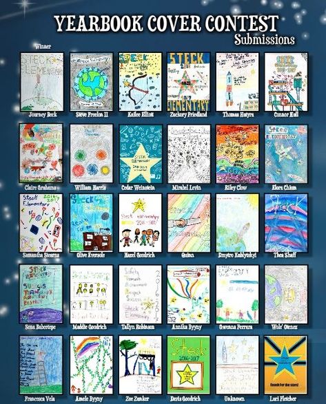 Yearbook Art Contest - Steck Yearbook Elementary Yearbook Cover, Elementary Yearbook, Yearbook Covers Design, Yearbook Photo, Yearbook Cover, Contest Ideas, Yearbook Covers, Cute Cover, Yearbook Design