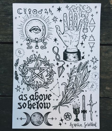 524 Me gusta, 7 comentarios - coni ✨ (@conicuri) en Instagram: "What real witches do • All Hallows Eve ✨ #beltame blessings • • • #samhain #inktober #halloween…" Witchcraft Tattoos, Witchcraft Halloween, Tattoo Sleeve Filler, Kunst Tattoos, As Above So Below, Witch Tattoo, Tattoo Zeichnungen, Halloween Tattoo, Desenho Tattoo