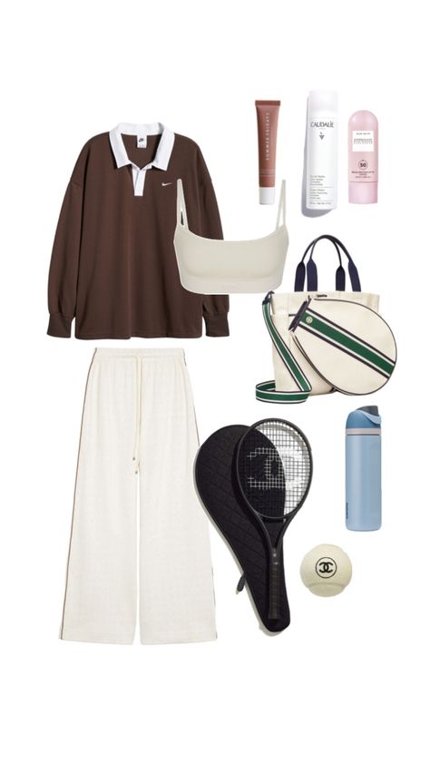 Tennis essentials, hijabi tennis outfit Tennis Outfits, Tennis Outfit, Tennis Clothes, Lookbook Outfits, Front Row, Tennis, Lookbook, Tennis Clothing