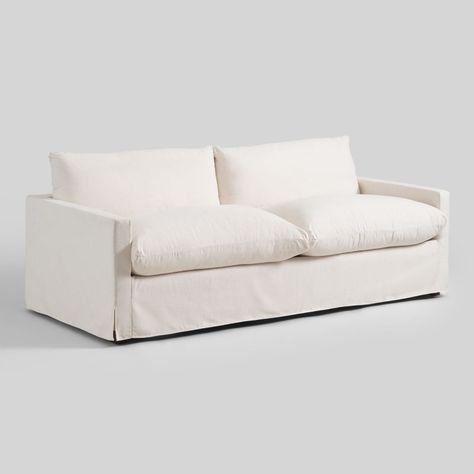 World Market finds: Ivory Feather Filled Brynn Sofa, World Market ($899.99) Restoration Hardware Cloud Couch, Restoration Hardware Cloud, Deep Sofa, Studio Mcgee, Affordable Home Decor, World Market, Small Living Room, Down Pillows, Modern Sofa