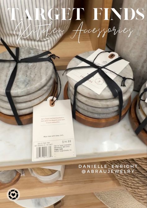 Target finds | home decor | kitchen decor Salt And Pepper Decor, Spring Kitchen Decor, Target Run, Spring Kitchen, Pinch Pot, Kitchen Utensil Holder, Marble Countertop, Marble Coasters, Pinch Pots