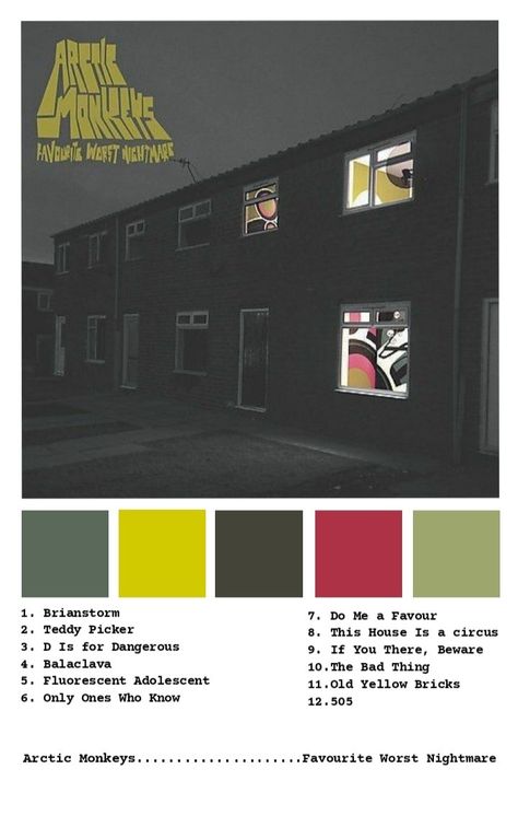 Rock Color Palette, Arctic Monkeys Pfp, Favourite Worst Nightmare, 505 Arctic Monkeys, Turtle Rock, Retro Band, Gray Rock, Music Coloring, Music Taste