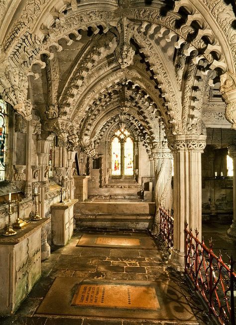 Rosslyn Chapel, formerly known as the Collegiate Chapel of St Mathew built in the mid 15th century, Roslin Midlothian, Scotland St Mathew, Rosslyn Chapel, Sacred Architecture, Old Churches, Cathedral Church, England And Scotland, Sacred Places, Ancient Architecture, Place Of Worship