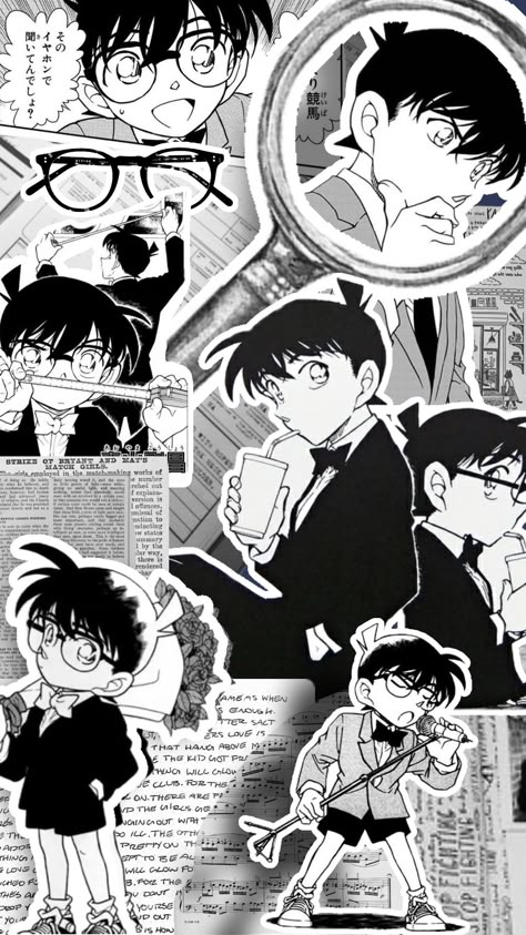 #manga #detectiveaesthetic #detectiveconan #aesthetic #mood #newspaperaesthetic Detective Wallpaper, Conan Shinichi, Good Phone Backgrounds, Detective Conan Shinichi, Manga Detective Conan, Book Art Projects, Detective Aesthetic, Anime Summer, Wallpaper Wa