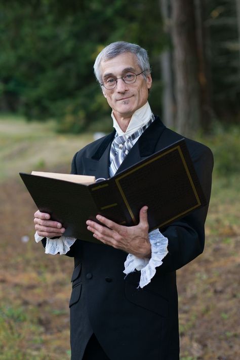 Stephen Floyd as "The Narrator" in Vashon Drama Dock's INTO THE WOODS (Photo by Terry Behall)  DON'T UPSET THE GIANT!  itwdramadock.blogspot.com Narrator Character Design, Into The Woods Narrator, Narrator Costume, Ankh Morpork, Evie Costume, Woods Ideas, Grimm Brothers, One For Sorrow, The Narrator