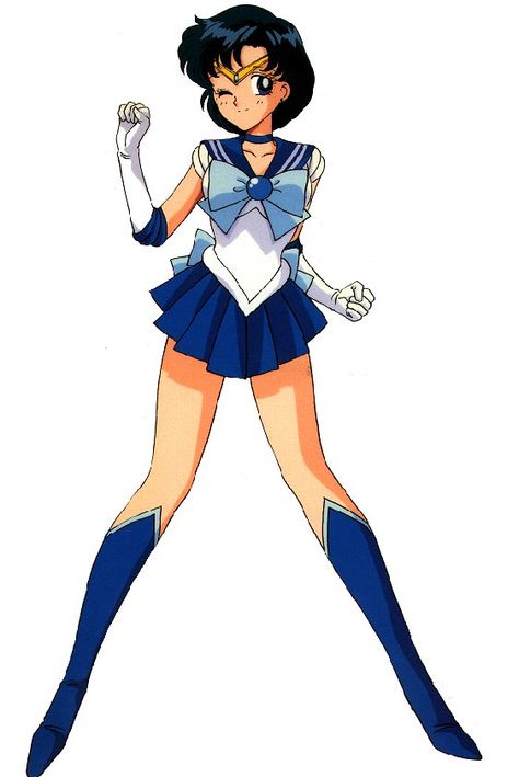 Super Sailor Mercury | Ami Mizuno, Sailor Mercury - Sailor Moon Sailor Moon Wiki, Anime Moon, Arte Sailor Moon, Sailor Moon Character, Sailor Suit, Sailor Mercury, Sailor Jupiter, Sailor Venus, Pretty Guardian Sailor Moon