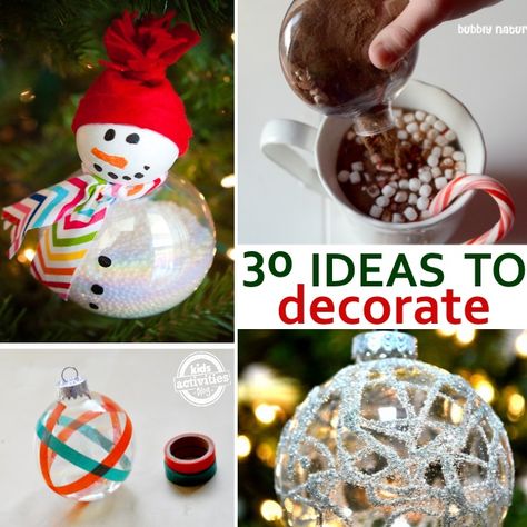 30 Creative Ways to Fill Clear Ornaments Clear Christmas Ornaments Diy, Frozen Christmas Ornaments, Glass Ornaments Diy, Clear Plastic Ornaments, Clear Christmas Ornaments, Diy Felt Christmas Tree, Christmas Clothespins, Clear Glass Ornaments, Diy Christmas Tree Ornaments