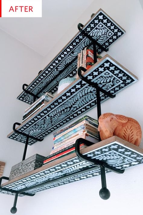 Industrial Pipe Shelving - DIY Paint Project | Apartment Therapy Diy Pipe Shelves, Diy Paint Projects, Room Storage Diy, Industrial Pipe Shelves, A Shelf, Painting Projects, Furniture Makeover, Home Deco, Home Projects