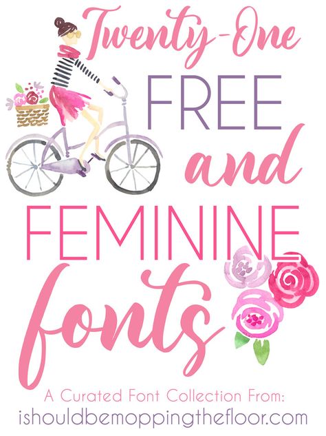 21 Free Feminine and Girly Fonts with Font Pairing Ideas Included Fonts For Christmas, Girly Fonts, Swirly Fonts, Pairing Ideas, Christmas Fonts Free, Feminine Fonts, Christmas Font, Font Pairings, All Caps Font