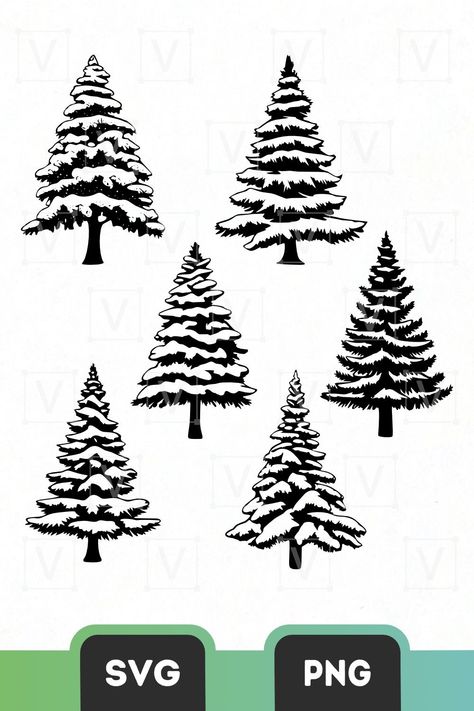 Tree Drawing Simple, Pine Tree Drawing, Trees Silhouette, Alpine Tree, Christmas Tree Silhouette, Trees Svg, Pine Tree Art, Tree Outline, Forest Silhouette