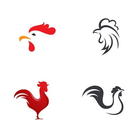 Hen Logo, Chicken Cartoon Logo, Rooster Geometric, Rooster Logo Design, Chicken Ring, Rooster Graphic, Rooster Vector, Chicken Vector, Rooster Logo