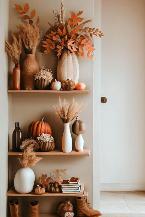 Seating Room Decor, Room Decor Design, Design Decor Ideas, Seating Room, Autumn Living Room, Fall Room Decor, Fall Decorating Ideas, Easy Fall Decor, Grass Decor