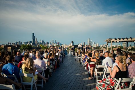 City Of Chicago, Artist Loft, Chicago Hotels, Loft Wedding, Rooftop Deck, Chicago Skyline, Wedding Photography Inspiration, Here Comes The Bride, Friends And Family