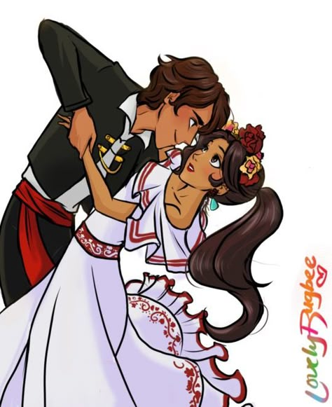 Was this... newfound confidence she was seeing in him? | Mateo x Elena dancing | matena | Elena of Avalor Manolo And Maria Fanart, Elena X Mateo Fanart, Elena Of Avalor Mateo X Elena, Hispanic Oc Art, Elena Of Avalor Aesthetic, Elena Of Avalor Fan Art, Hispanic Character Design, Book Of Life Movie, Disney Elena