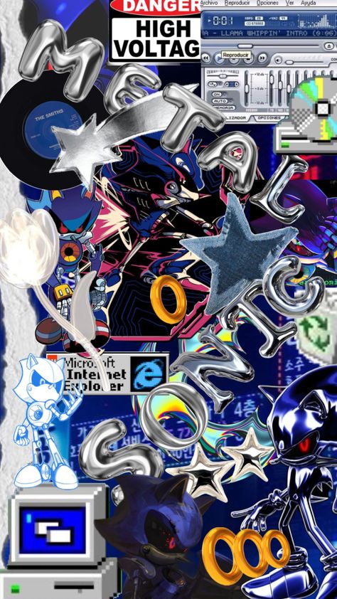 #metalsonic #metal #chrome #sonic #hedgehog #fypp #blue Metal Sonic Wallpaper, Sonic Wallpaper, Metal Sonic, Sonic Hedgehog, The Smiths, Sonic, Lego, Blue