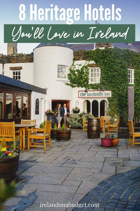 tables and chairs outside a building Best Hotels In Ireland, Hotels In Dublin Ireland, Traveling Ireland, Athlone Ireland, Howth Ireland, Castle Hotels In Ireland, Beautiful Properties, Backpacking Ireland, Manor House Hotel