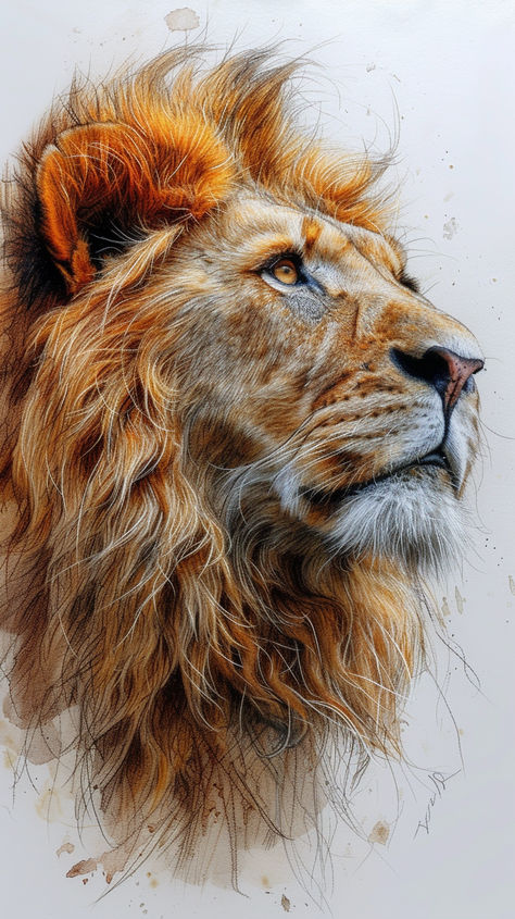 Lion portrait sketch gallery portraying the essence of the pride. Lion Side Profile, Lion Art Drawing, Lion Side View, Portraits Background, Lion Profile, Africa Drawing, Abstract Lion, Lion Portrait, Lion Artwork