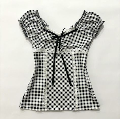 @fairyhippiestyle Gingham Top Outfit, Gingham Top, Gingham Tops, Top Outfit, Silky Dress, Kinds Of Clothes, Kpop Outfits, Dream Clothes, Cute Tops