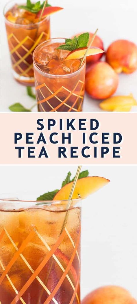 Spiked Peach Tea, Ice Tea Alcohol Drinks, Spiked Tea Party, Tea Party Alcoholic Beverages, Deep Eddy Sweet Tea Vodka Recipes, Iced Tea Alcohol Drinks, Alcoholic Iced Tea, Peach Tea Cocktail, Late Summer Cocktails